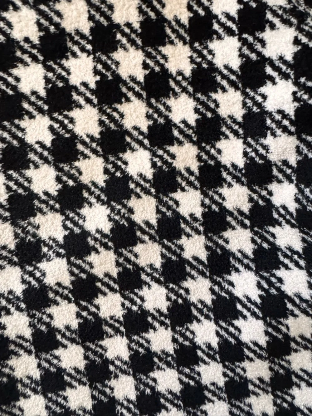 Sandro Black and White Houndstooth Knit Cardigan Sandro Size 2 - Picture 8 of 9